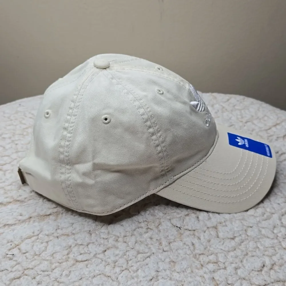 NWT Adidas Relaxed Strap-Back Hat White / Cream OS